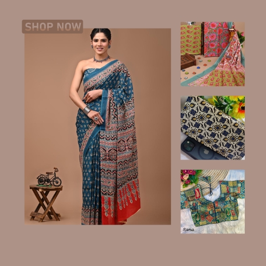 Navuphaar with the Unique Collection of Sarees, Suit Fabric, Hand Crafted Wallets, Errings and more