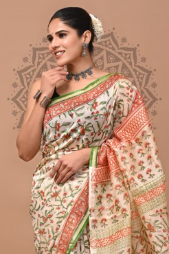  Chanderi Silk Saree - Phooljaal 