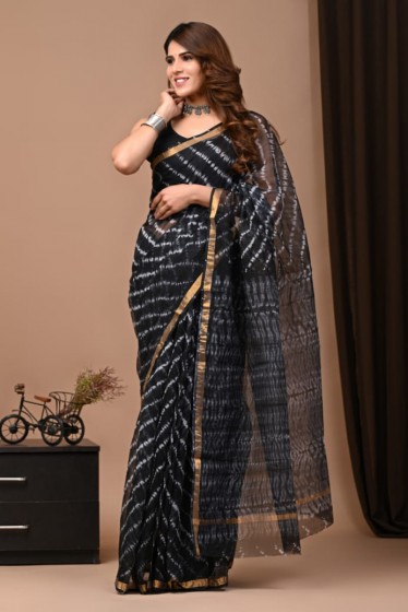  Kota Doriya Leheriya Print Saree, , Cotton Saree 