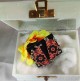 Handmade Ajrakh Fabric Chandra Earrings Flower