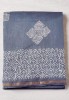 Chanderi Silk Saree - Hand Block Grey Rangoli