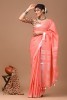 NU_Linen Peach Saree