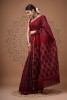 Chanderi Silk Saree - Hand Block Bel