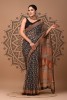 Kota Doriya Dabu Print Saree, BlackAmby, Cotton Saree