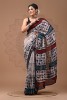 Maheshwari Sarees With  - Batik Printed Geometric