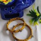 NU_Yellow Ajrakh Print Bangles